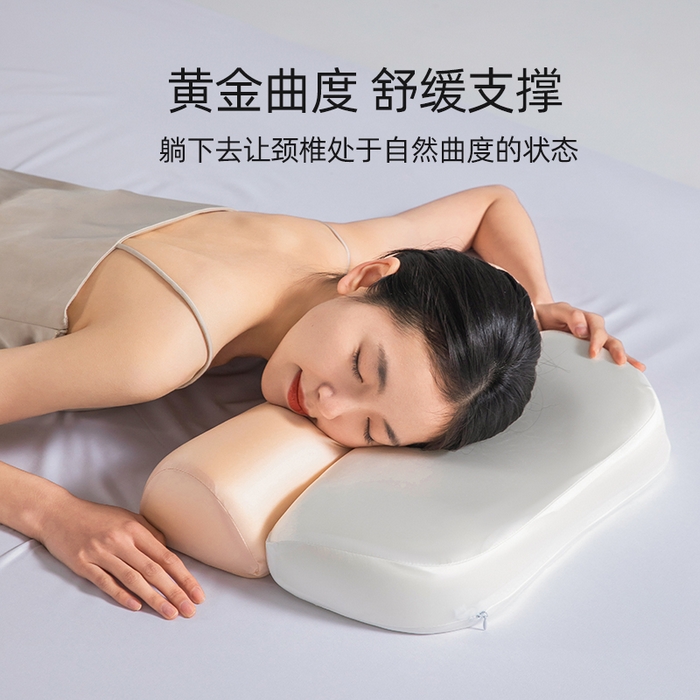 91家纺网 家纺一手货源 找家纺 （总）七夜居 2026新款牵引枕记忆枕芯凉感零压深睡按摩枕芯枕头