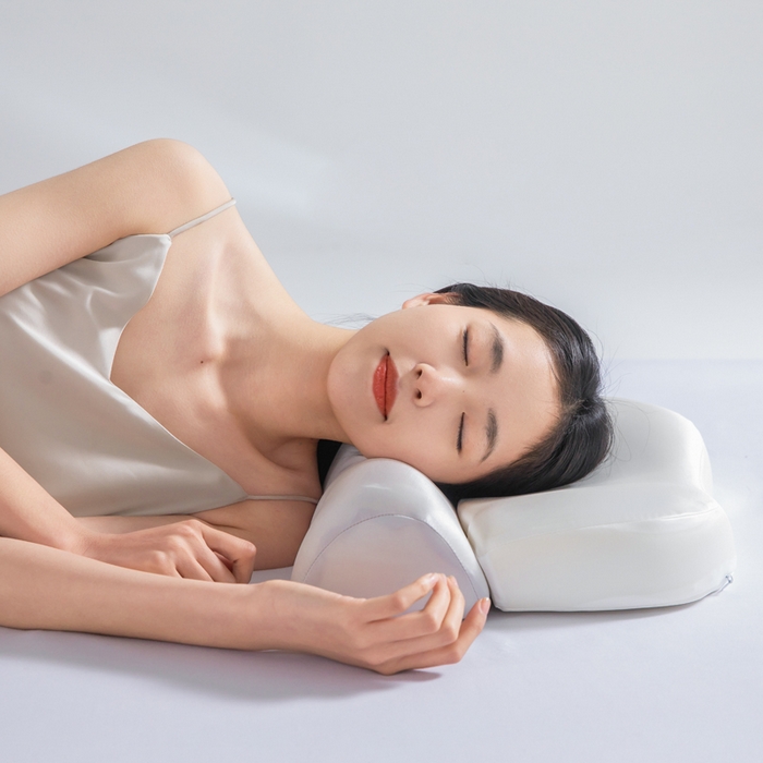 91家纺网 家纺一手货源 找家纺 七夜居 2026新款牵引枕记忆枕芯凉感零压深睡按摩枕芯枕头 牵引枕-灰白