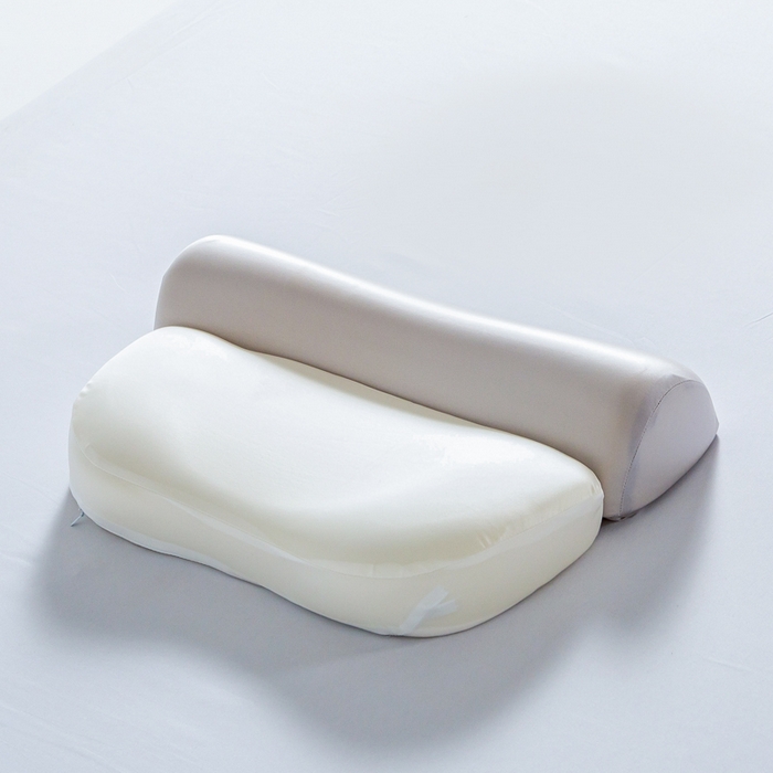 91家纺网 家纺一手货源 找家纺 七夜居 2026新款牵引枕记忆枕芯凉感零压深睡按摩枕芯枕头 牵引枕-灰白