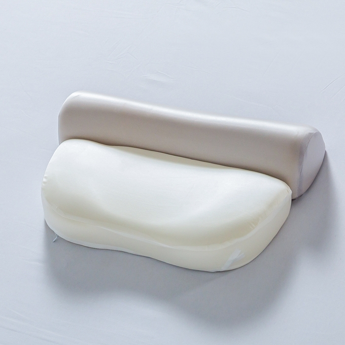 91家纺网 家纺一手货源 找家纺 七夜居 2026新款牵引枕记忆枕芯凉感零压深睡按摩枕芯枕头 牵引枕-灰白