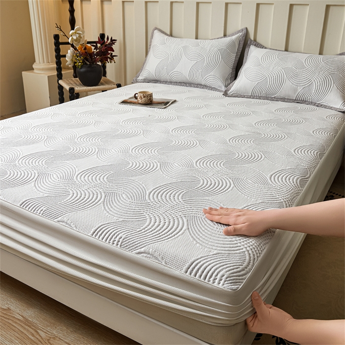 91家纺网 家纺一手货源 找家纺 （总）慕木家纺 2026新款高端三明治硅胶复合PE100%乙纶提花冰豆豆凉席空调席韩版INS系列（提供买家秀）