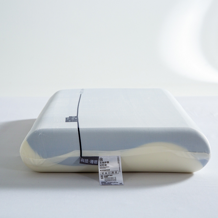91家纺网 家纺一手货源 找家纺 （总）七夜居 2026新款2代双芯蓝白双拼记忆棉零压护颈椎枕芯枕头【模具款】