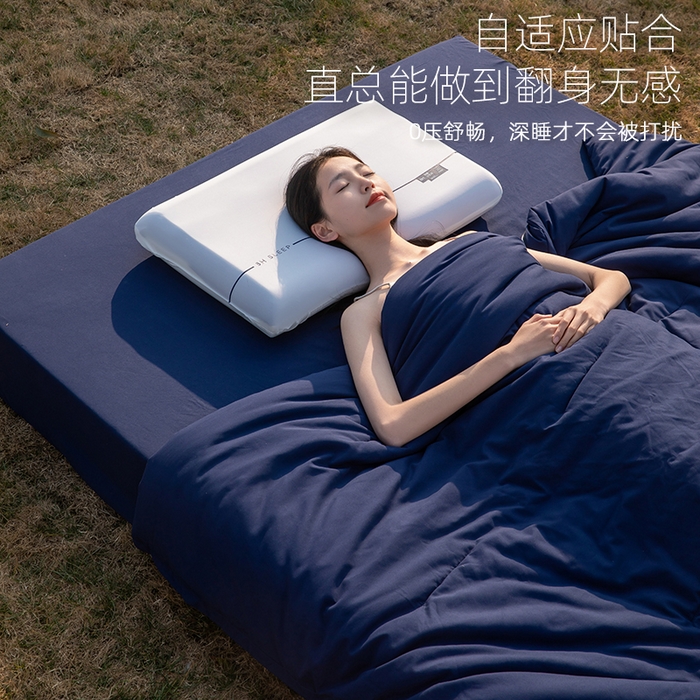 91家纺网 家纺一手货源 找家纺 （总）七夜居 2026新款2代双芯蓝白双拼记忆棉零压护颈椎枕芯枕头【模具款】