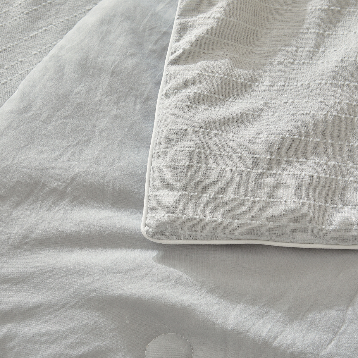 91家纺网 家纺一手货源 找家纺 晓时候 2026新款色织水洗棉麻100%新疆棉花被夏被全棉被子夏凉被空调被 暮色灰