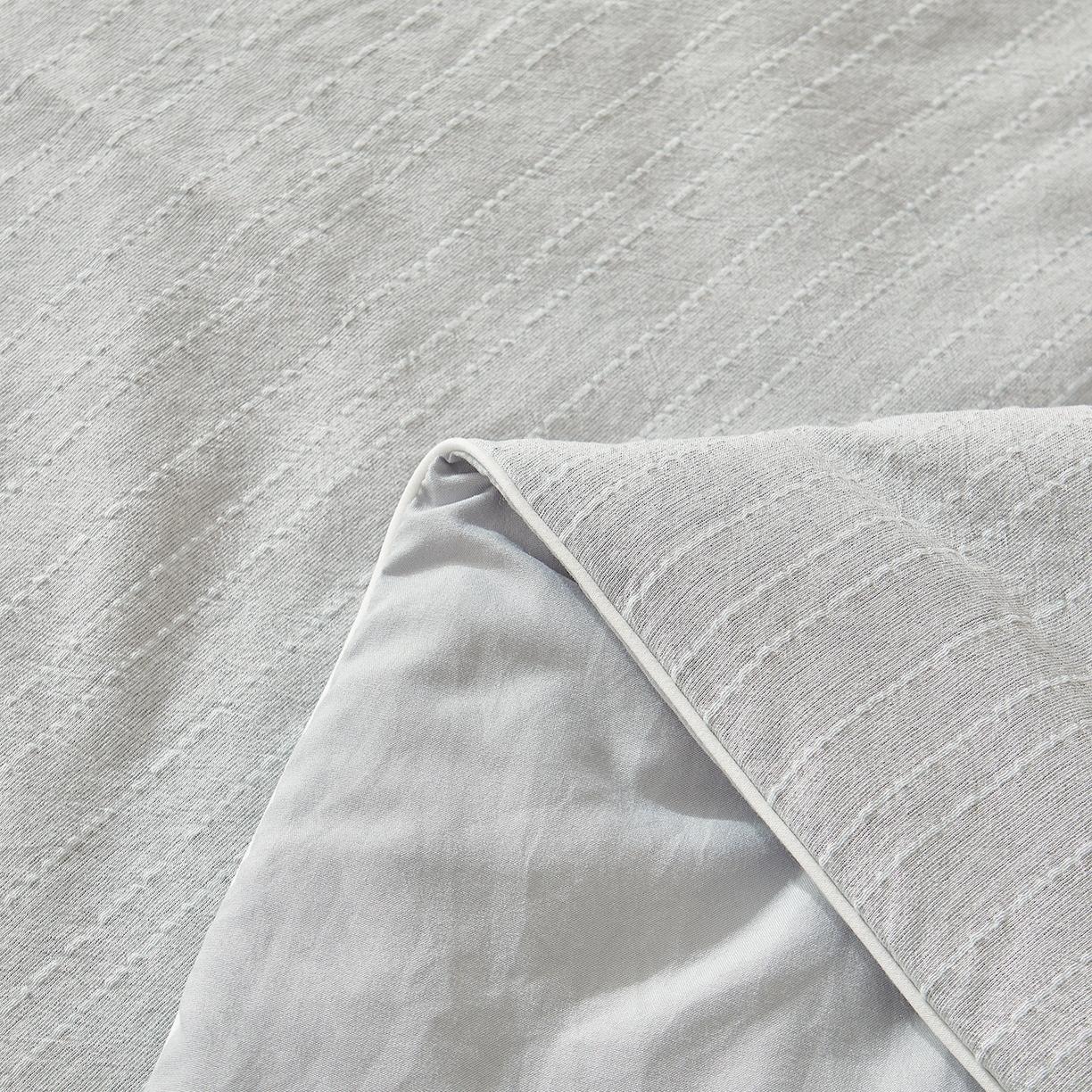 91家纺网 家纺一手货源 找家纺 晓时候 2026新款色织水洗棉麻100%新疆棉花被夏被全棉被子夏凉被空调被 暮色灰