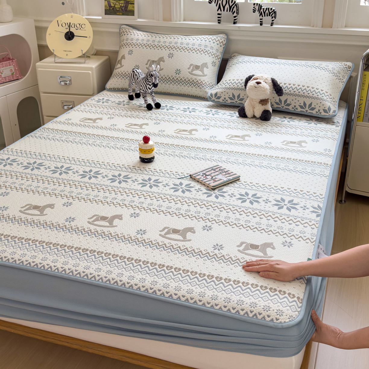 91家纺网 家纺一手货源 找家纺 （总）席世家 2026新款提花冰豆豆凉席（1.5控价不低于159元   1.8控价不低于169元）