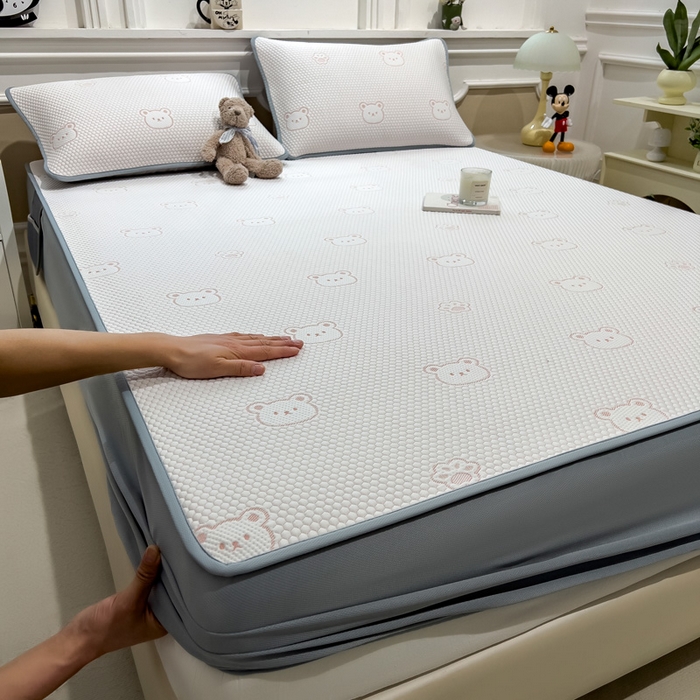 91家纺网 家纺一手货源 找家纺 （总）席世家 2026新款提花冰豆豆凉席（1.5控价不低于159元   1.8控价不低于169元）