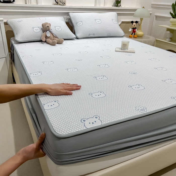 91家纺网 家纺一手货源 找家纺 （总）席世家 2026新款提花冰豆豆凉席（1.5控价不低于159元   1.8控价不低于169元）