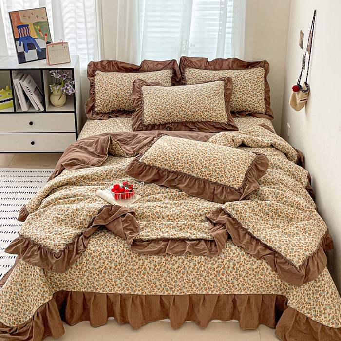 91家纺网 家纺一手货源 找家纺 （总）元熙 2026 夏季新品 泡芙纱法式夏被床盖四件套