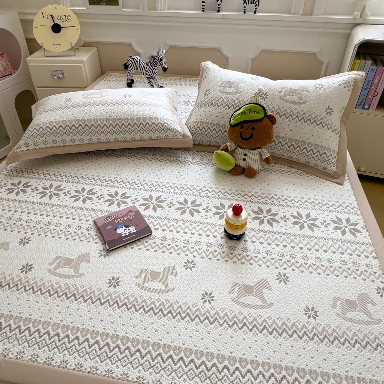 91家纺网 家纺一手货源 找家纺 （总）席世家 2026新款提花冰豆豆凉席（1.5控价不低于159元   1.8控价不低于169元）