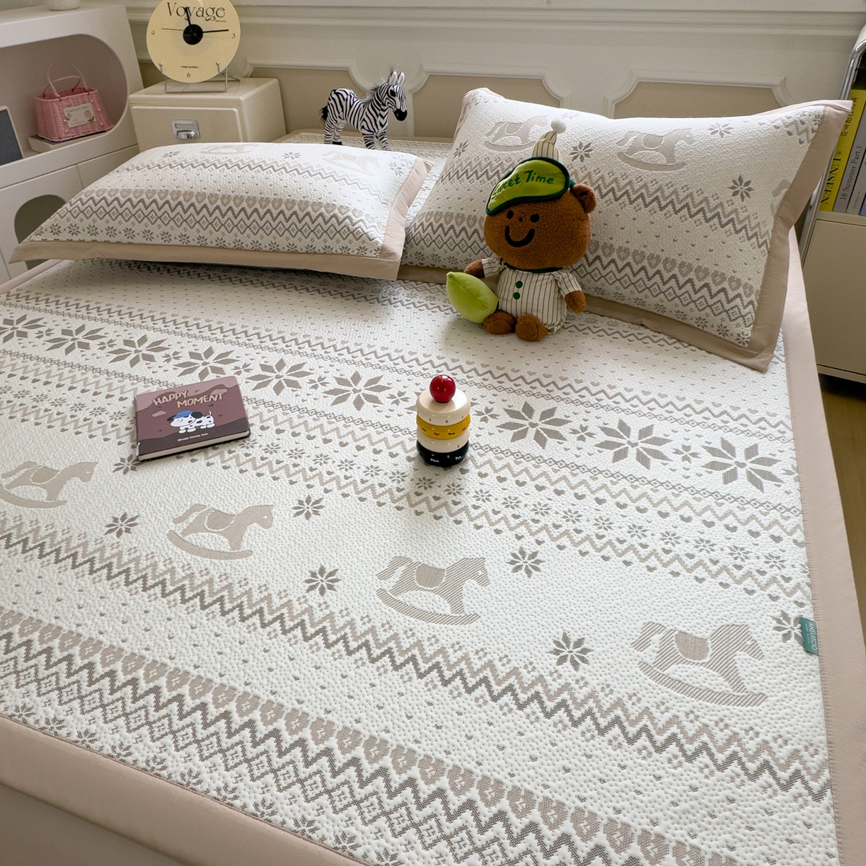 91家纺网 家纺一手货源 找家纺 （总）席世家 2026新款提花冰豆豆凉席（1.5控价不低于159元   1.8控价不低于169元）