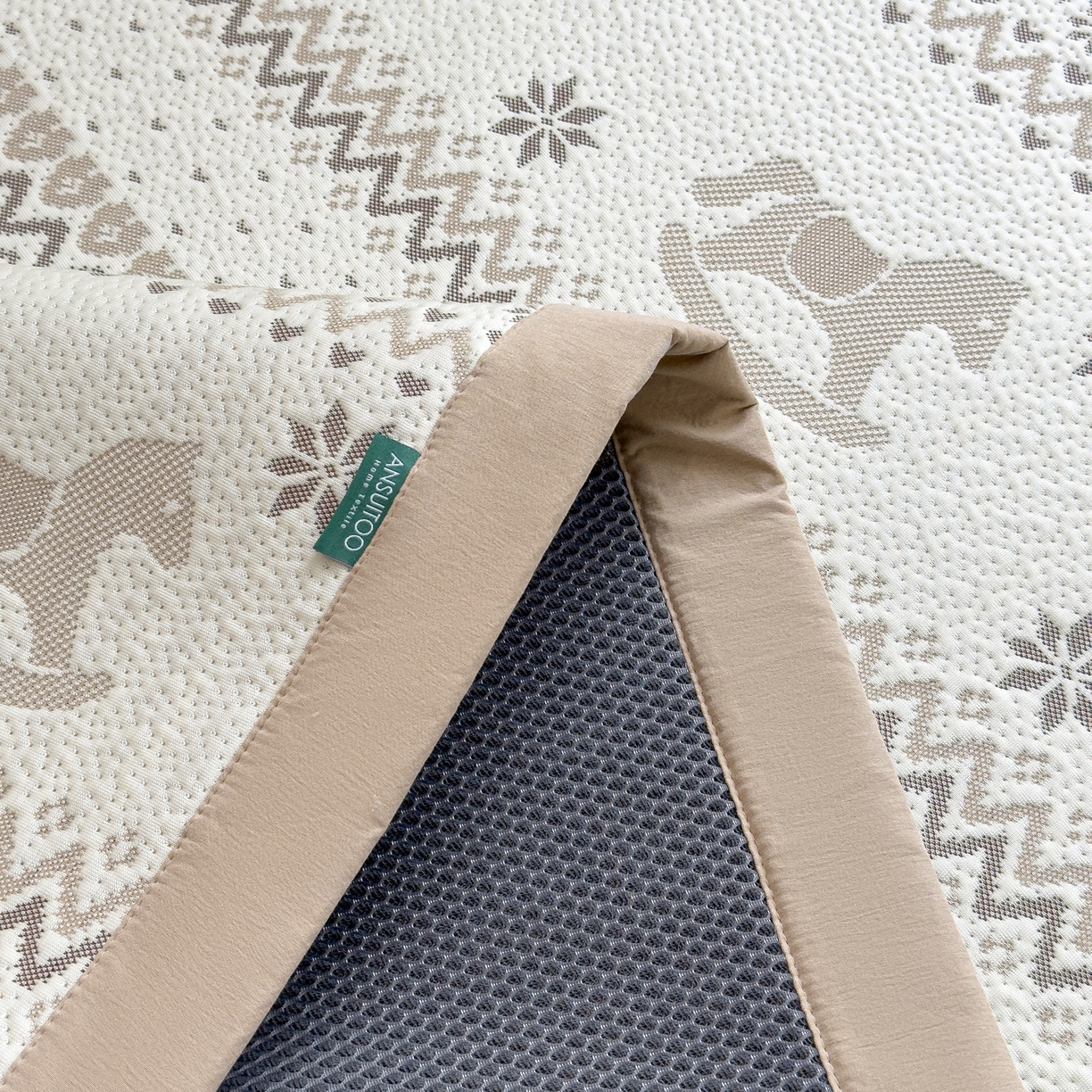 91家纺网 家纺一手货源 找家纺 （总）席世家 2026新款提花冰豆豆凉席（1.5控价不低于159元   1.8控价不低于169元）