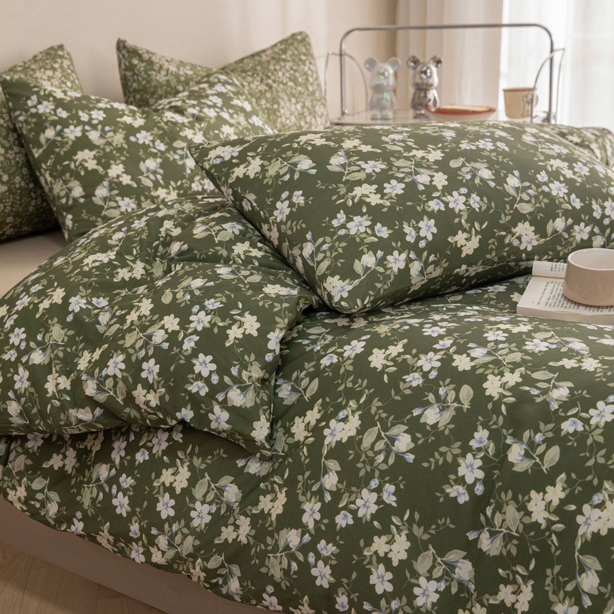 91家纺网 家纺一手货源 找家纺 （总）梦可莱家居 2026春夏新款全棉纯棉针织棉印花小清新可爱Ins风四件套