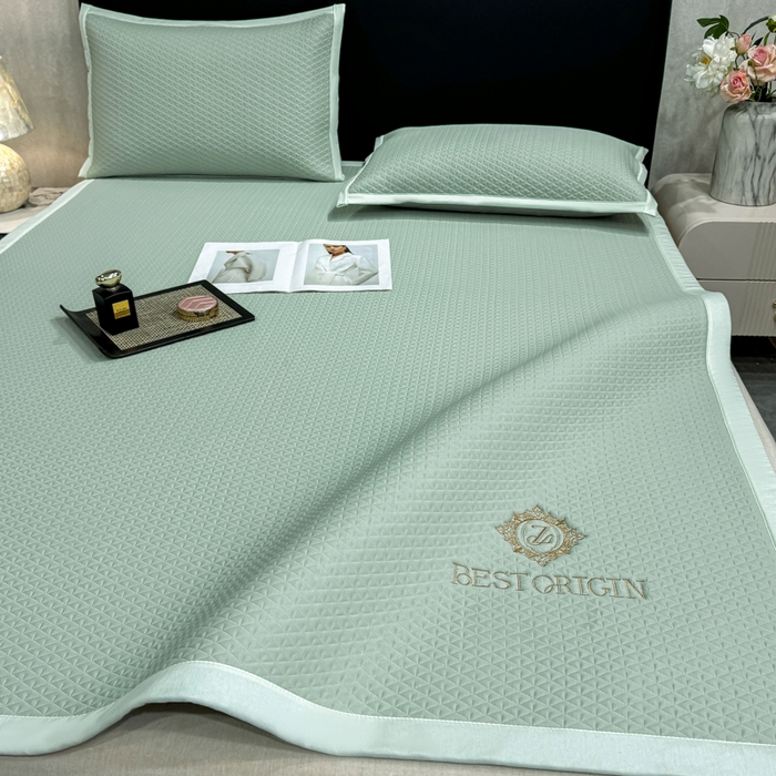 91家纺网 家纺一手货源 找家纺 （总）耐思家纺 2026新款A类复合三明治PE凉感刺绣轻奢简约-凉席款