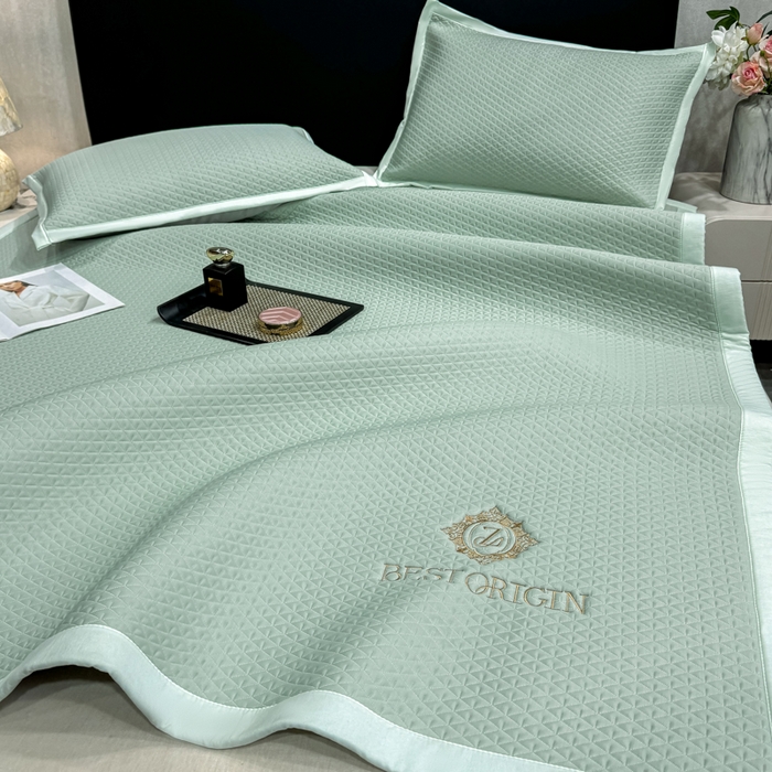 91家纺网 家纺一手货源 找家纺 （总）耐思家纺 2026新款A类复合三明治PE凉感刺绣轻奢简约-凉席款