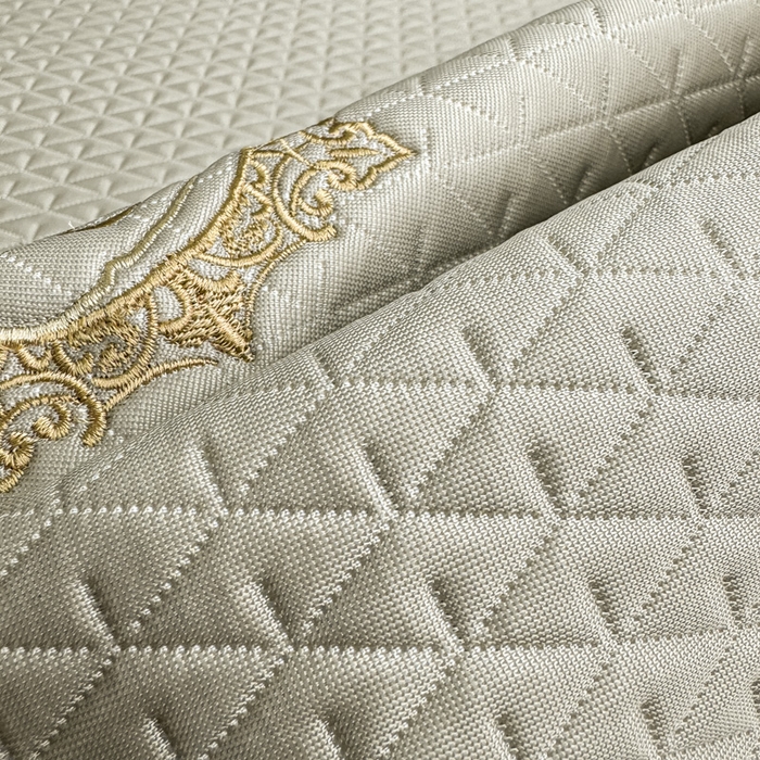 91家纺网 家纺一手货源 找家纺 耐思家纺 2026新款A类复合三明治PE凉感刺绣轻奢简约-床笠款 简约-卡其-床笠