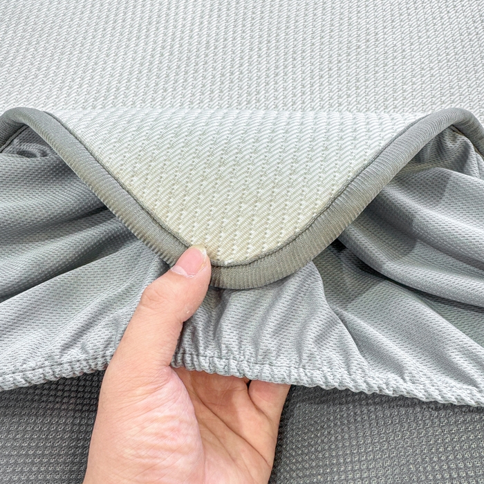 91家纺网 家纺一手货源 找家纺 耐思家纺 2026新款A类复合三明治PE凉感卡通刺绣Happy熊-床笠款 Happy熊-米色