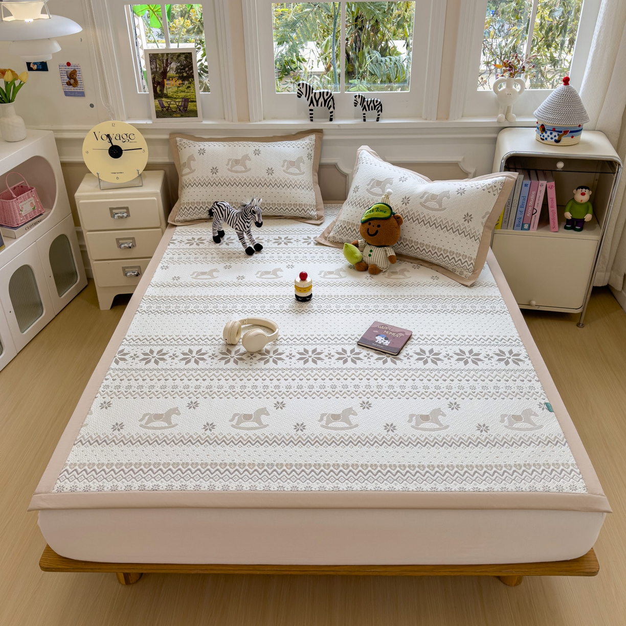 91家纺网 家纺一手货源 找家纺 （总）席世家 2026新款提花冰豆豆凉席（1.5控价不低于159元   1.8控价不低于169元）