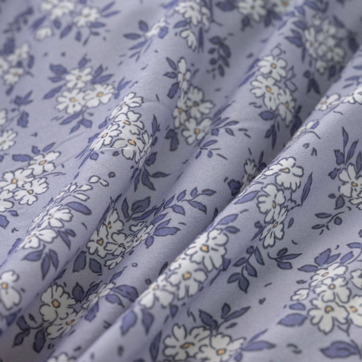 91家纺网 家纺一手货源 找家纺 梦可莱家居 2026春夏新款全棉纯棉针织棉印花小清新可爱Ins风四件套 丁香花