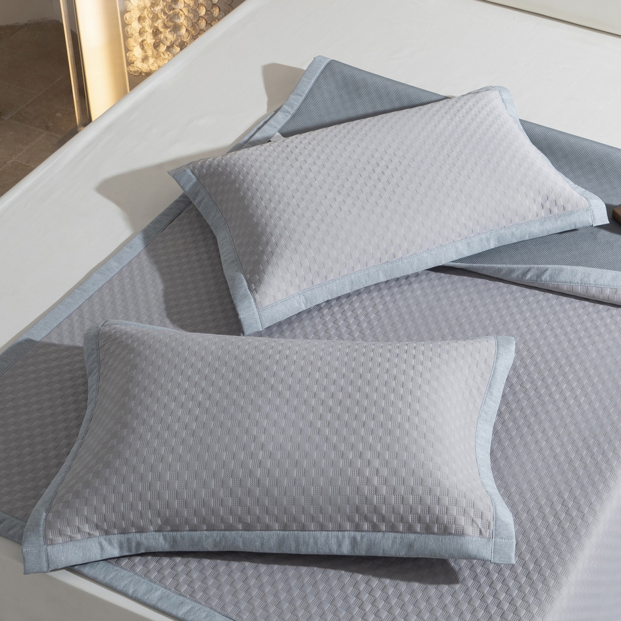 91家纺网 家纺一手货源 找家纺 （总）凌云家纺 2026新款锦纶冰丝凉席枕套