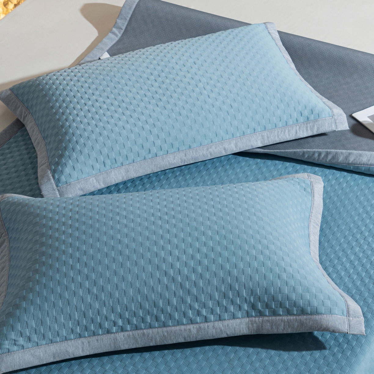 91家纺网 家纺一手货源 找家纺 （总）凌云家纺 2026新款锦纶冰丝凉席枕套