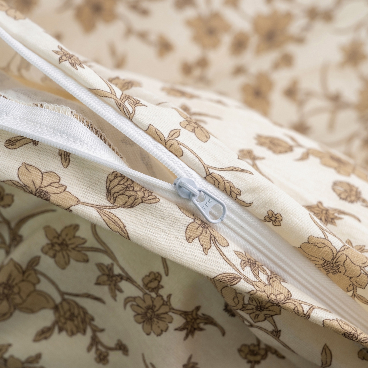 91家纺网 家纺一手货源 找家纺 梦可莱家居 2026春夏新款全棉纯棉针织棉印花小清新可爱Ins风四件套 秋天咖