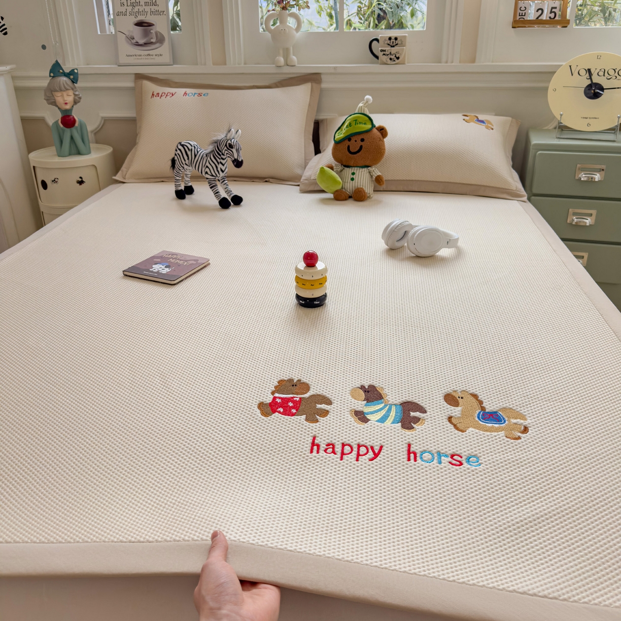 91家纺网 家纺一手货源 找家纺 （总）席世家 2026新款豆豆绣花凉席（1.5m控价不低于159元）