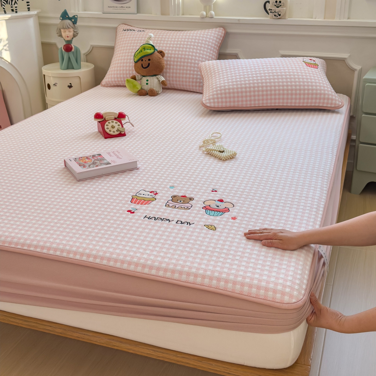 91家纺网 家纺一手货源 找家纺 （总）席世家 2026新款豆豆绣花凉席（1.5m控价不低于159元）