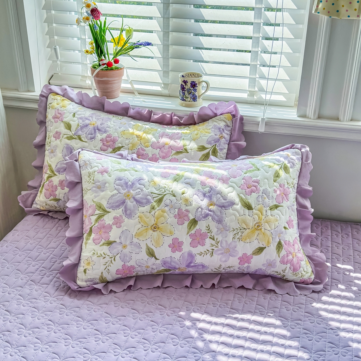 91家纺网 家纺一手货源 找家纺 雅眠居 2026直播爆款双层蕾丝花边夏被款床盖款四件套 盛夏