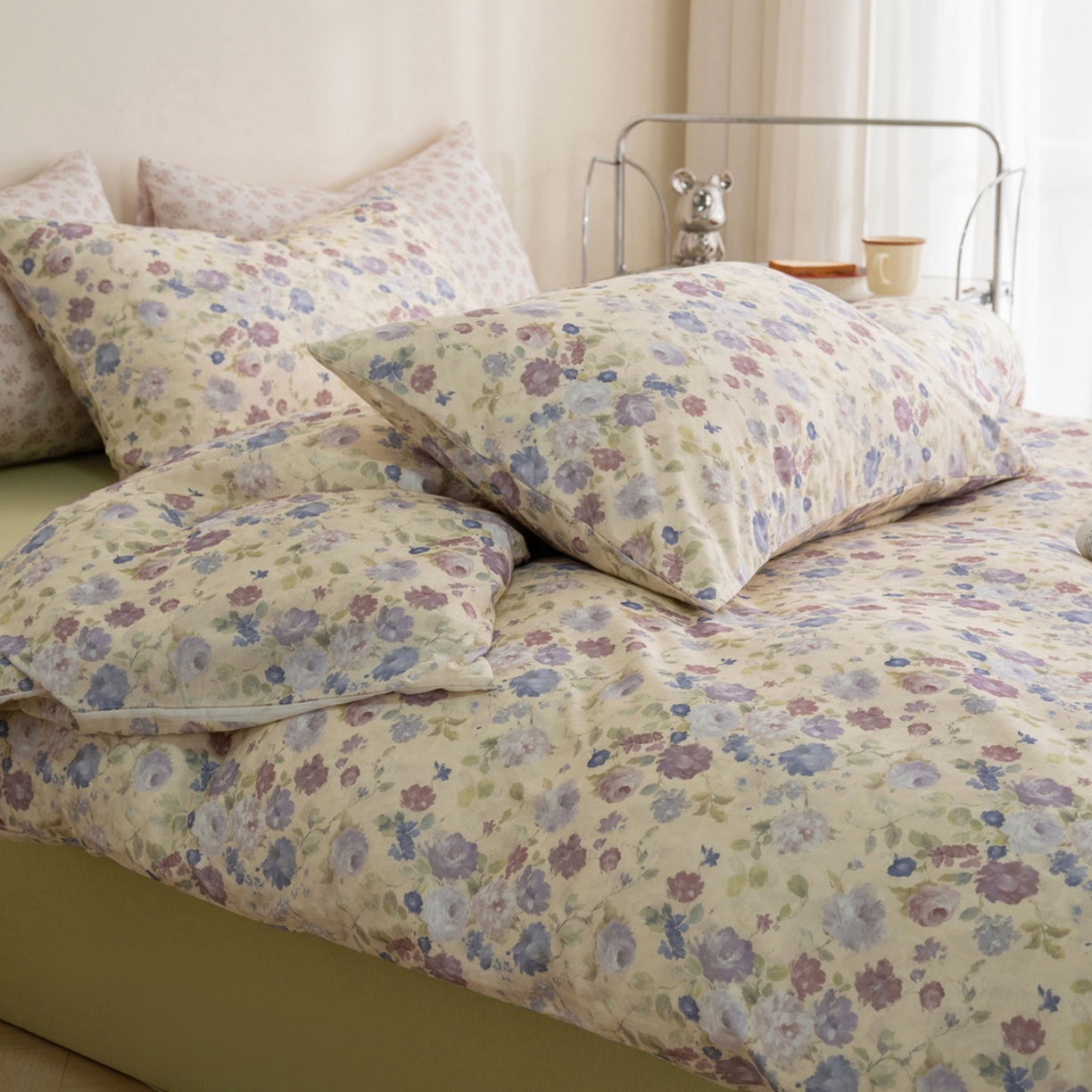 梦可莱家居 2026春夏新款全棉纯棉针织棉印花小清新可爱Ins风四件套 知画