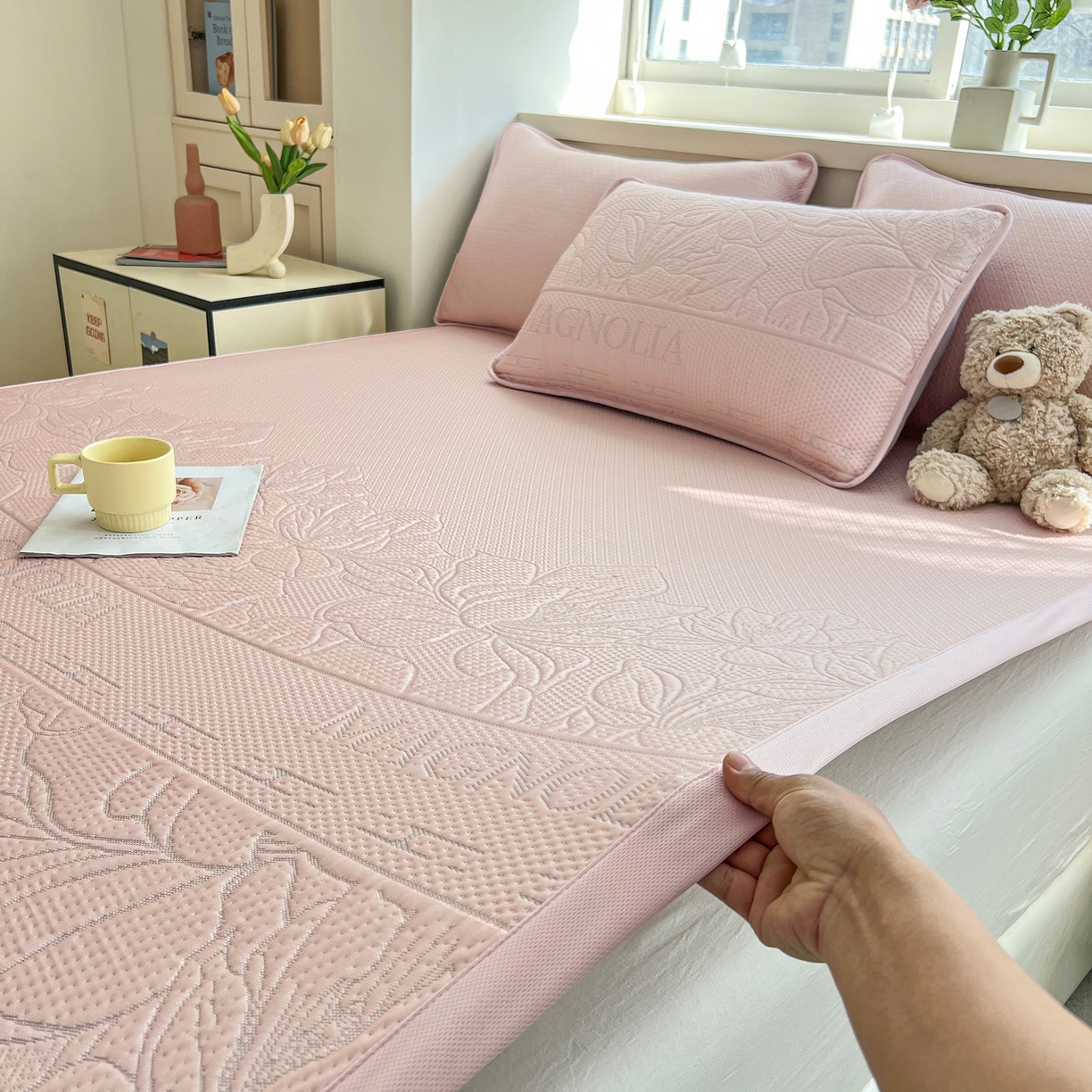 91家纺网 家纺一手货源 找家纺 （总）能好家纺 2026新款高分子pe冰豆豆凉席床席款