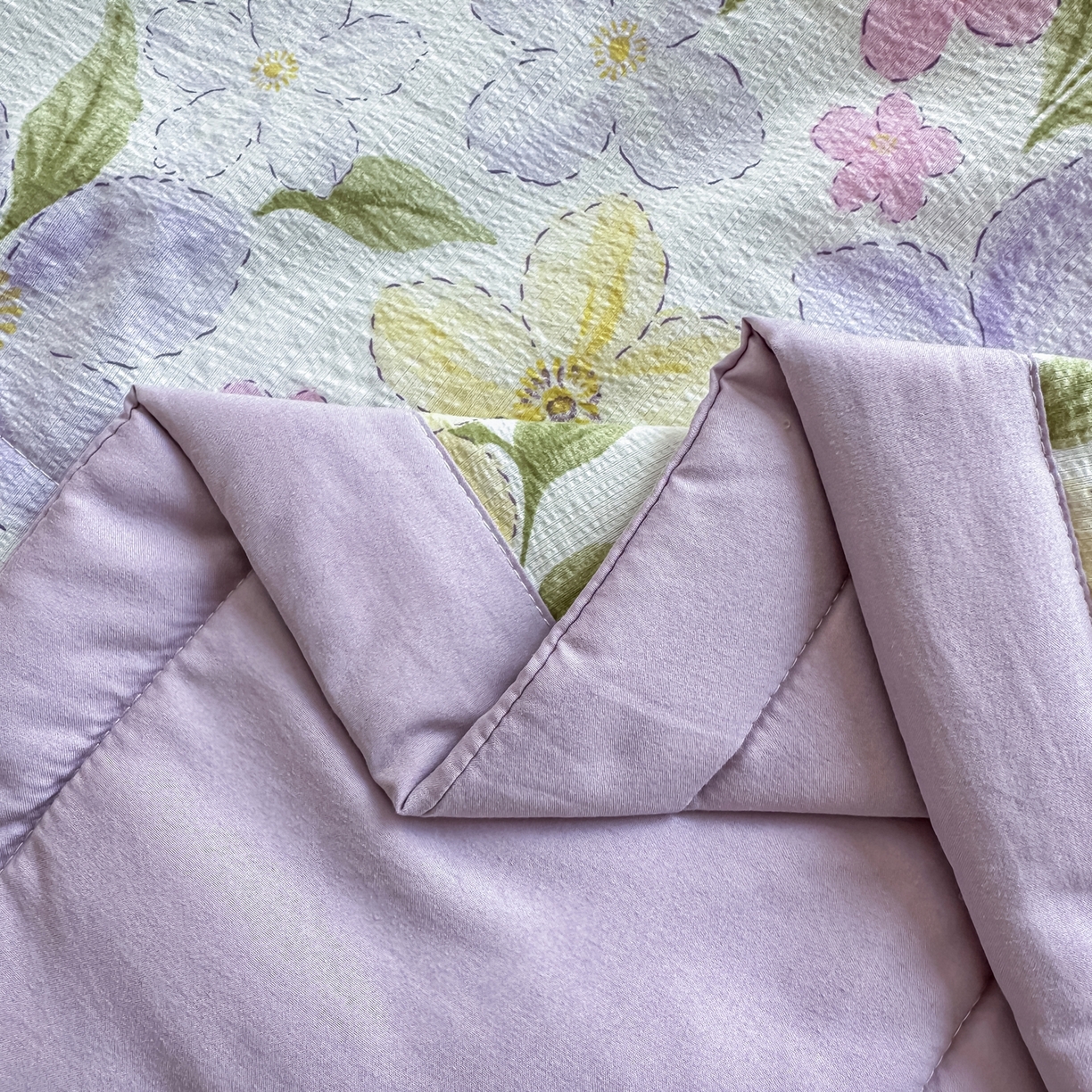 91家纺网 家纺一手货源 找家纺 雅眠居 2026直播爆款双层蕾丝花边夏被款床盖款四件套 AB版-盛夏