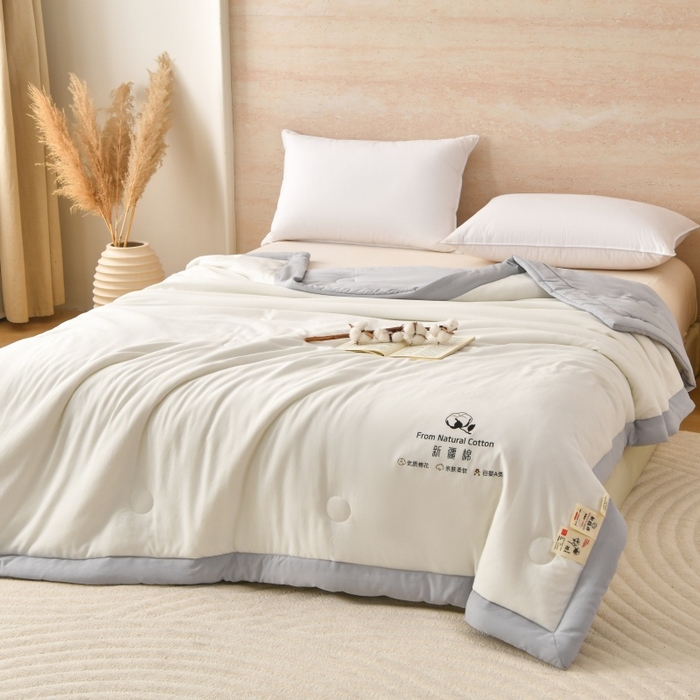 91家纺网 家纺一手货源 找家纺 （总）好梦来家纺【高克重】2026新款无印风水洗棉新疆棉花被夏被夏凉被空调被子 【常年有货】