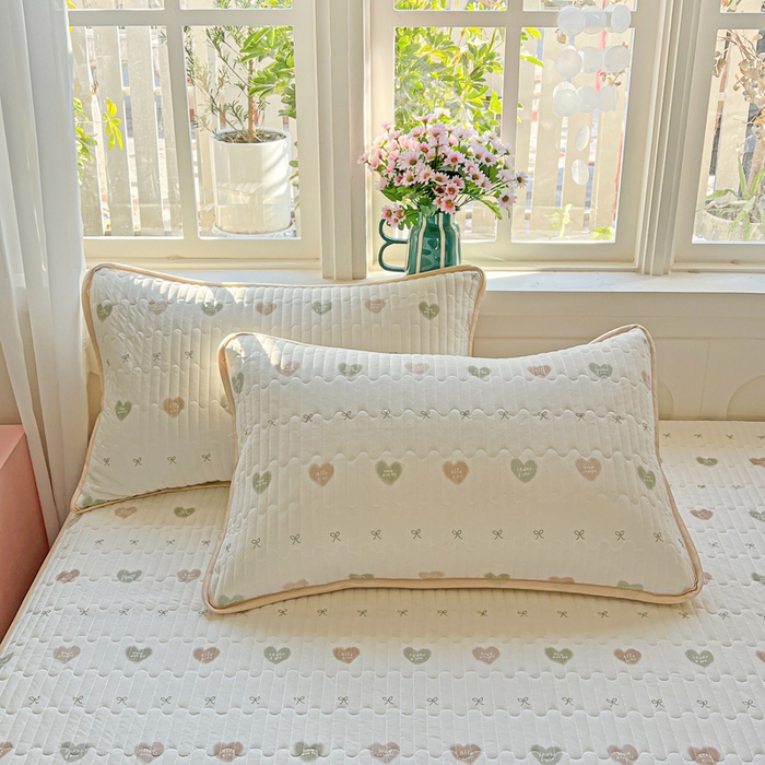 卡普二店 2026新款A类锦氨凉感印花夏被四件套床盖凉席款--单枕套 青提奶冻