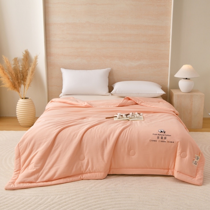 91家纺网 家纺一手货源 找家纺 好梦来家纺【高克重】2026新款无印风水洗棉新疆棉花被夏被夏凉被空调被子 【常年有货】 清夏-碧玉