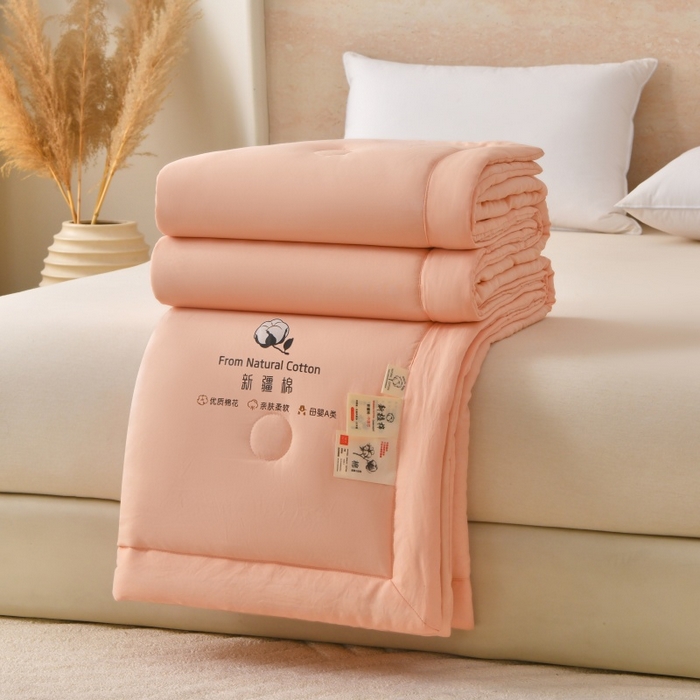 91家纺网 家纺一手货源 找家纺 好梦来家纺【高克重】2026新款无印风水洗棉新疆棉花被夏被夏凉被空调被子 【常年有货】 清夏-碧玉