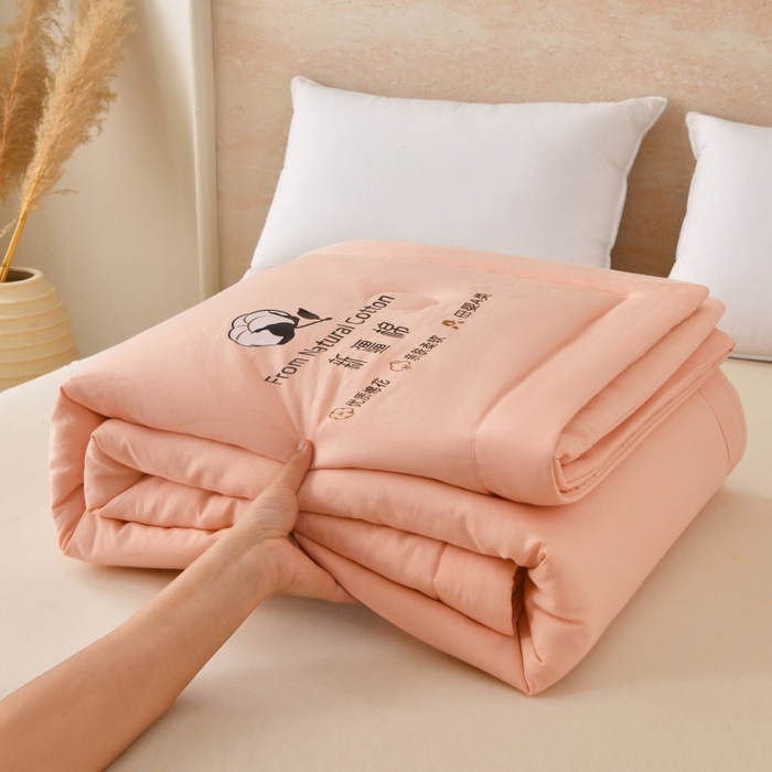 91家纺网 家纺一手货源 找家纺 好梦来家纺【高克重】2026新款无印风水洗棉新疆棉花被夏被夏凉被空调被子 【常年有货】 清夏-碧玉