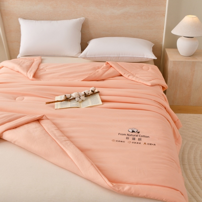 91家纺网 家纺一手货源 找家纺 好梦来家纺【高克重】2026新款无印风水洗棉新疆棉花被夏被夏凉被空调被子 【常年有货】 清夏-碧玉