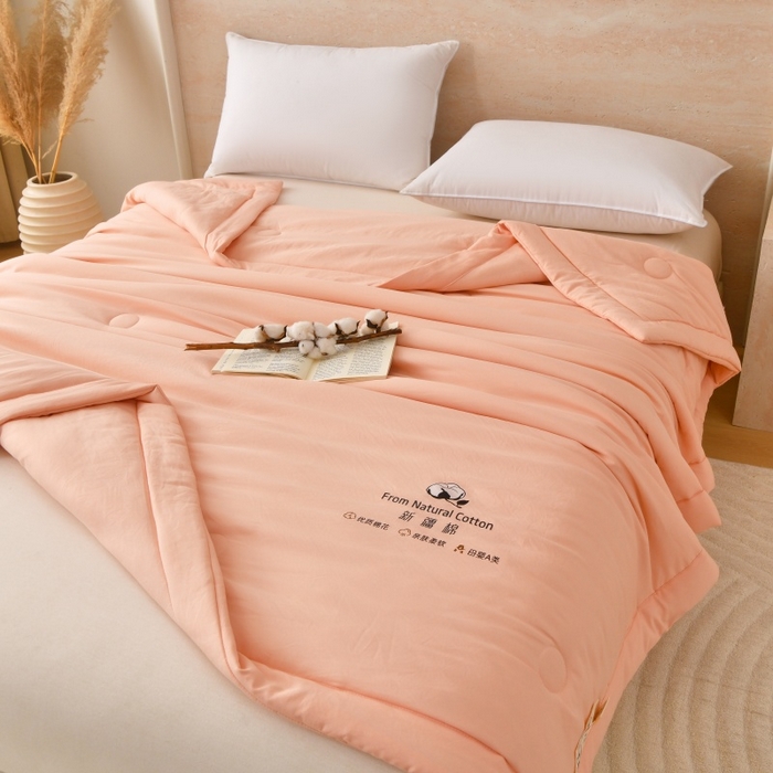 91家纺网 家纺一手货源 找家纺 好梦来家纺【高克重】2026新款无印风水洗棉新疆棉花被夏被夏凉被空调被子 【常年有货】 清夏-碧玉