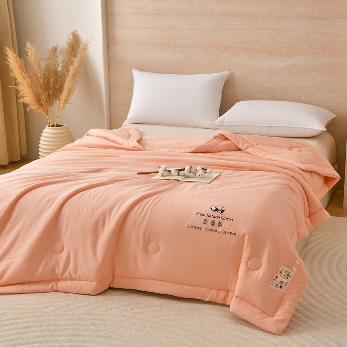 91家纺网 家纺一手货源 找家纺 好梦来家纺【高克重】2026新款无印风水洗棉新疆棉花被夏被夏凉被空调被子 【常年有货】 清夏-碧玉