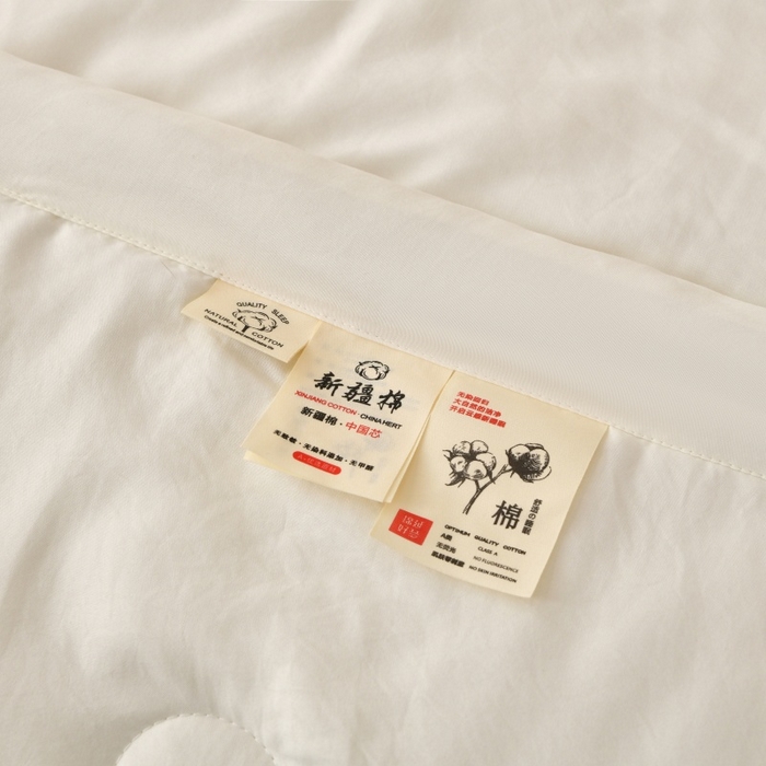 91家纺网 家纺一手货源 找家纺 好梦来家纺【高克重】2026新款无印风水洗棉新疆棉花被夏被夏凉被空调被子 【常年有货】 清夏-米白