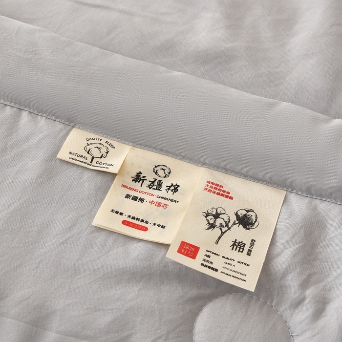 91家纺网 家纺一手货源 找家纺 好梦来家纺【高克重】2026新款无印风水洗棉新疆棉花被夏被夏凉被空调被子 【常年有货】 清夏-浅灰