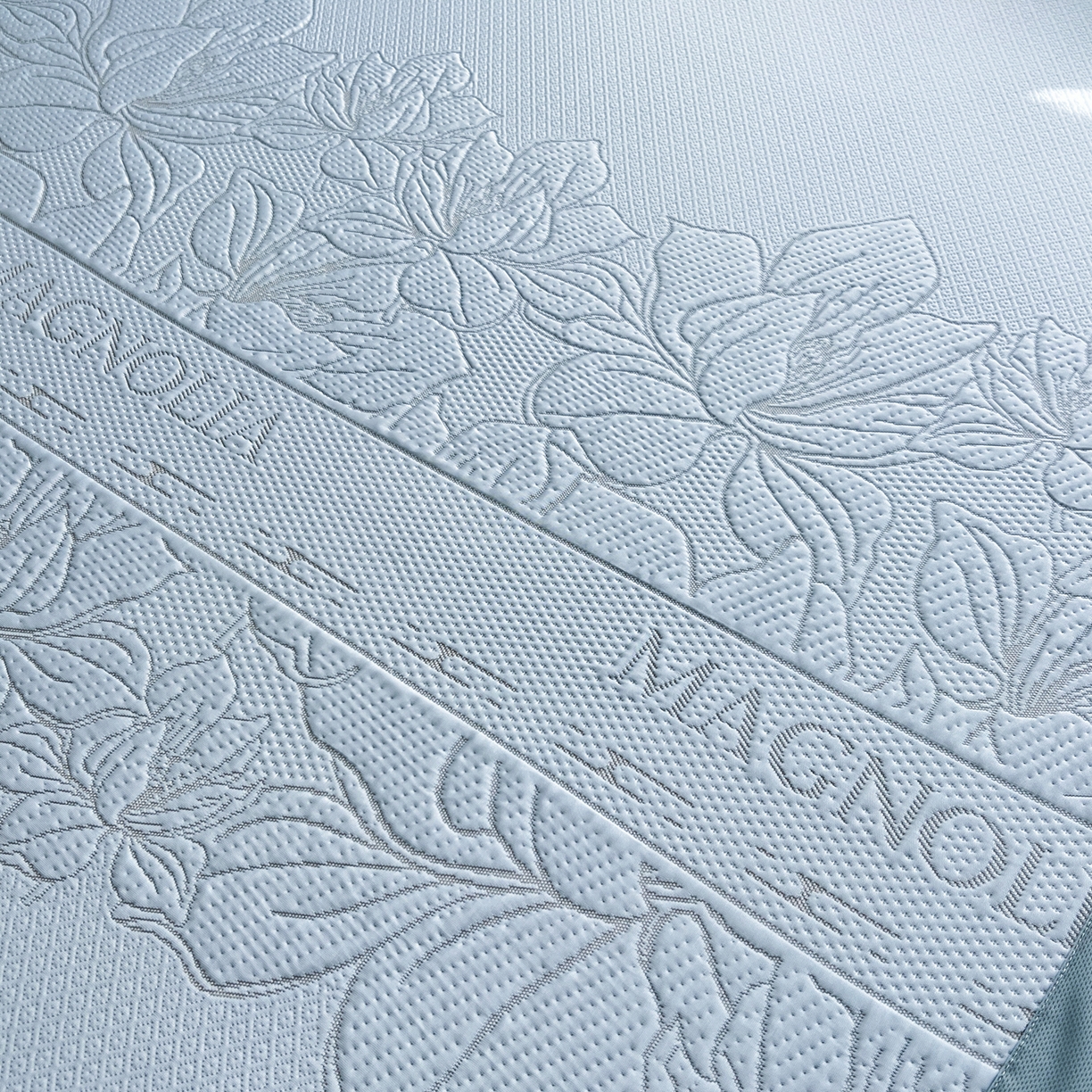 91家纺网 家纺一手货源 找家纺 能好家纺 2026新款高分子pe冰豆豆凉席床席款 半夏蓝