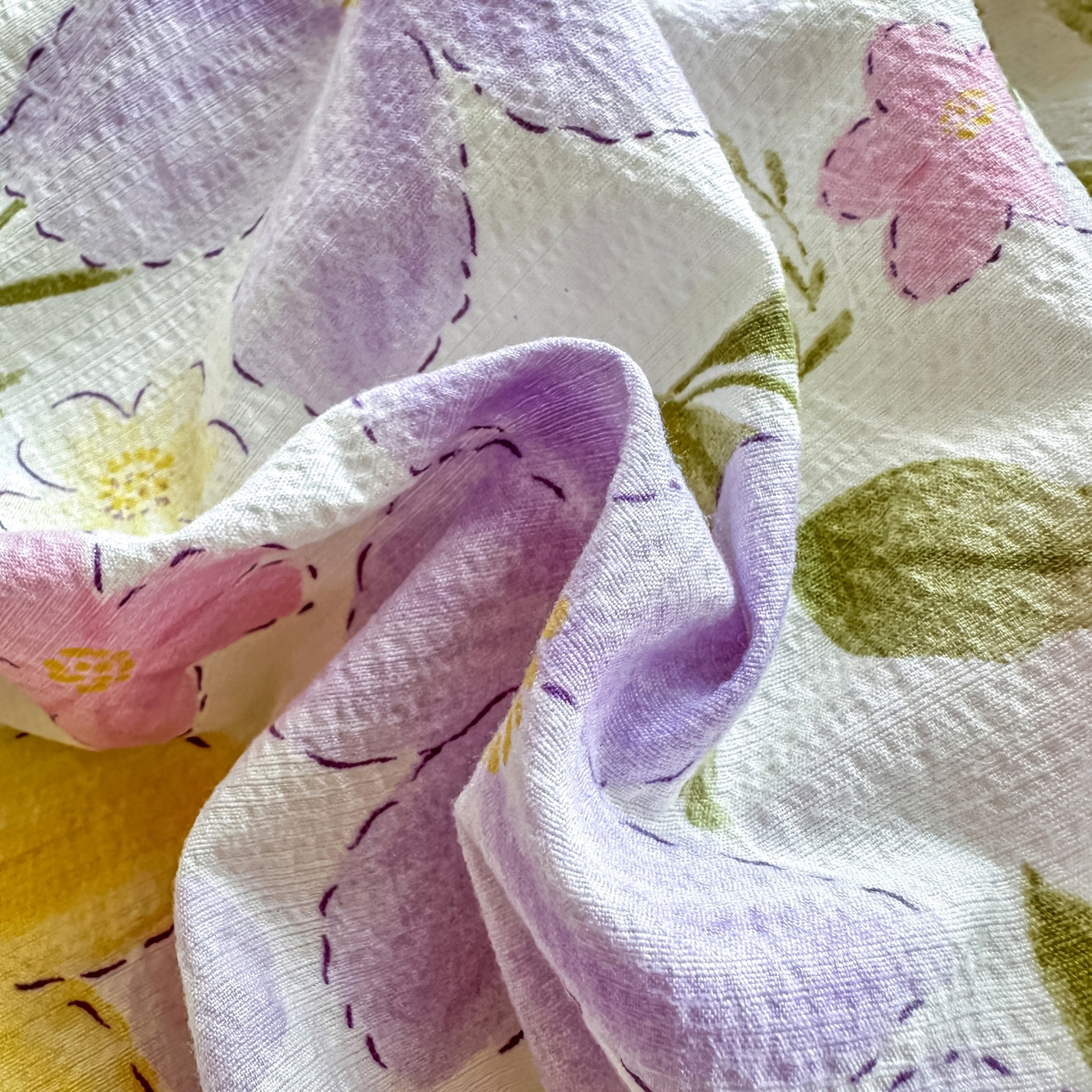 91家纺网 家纺一手货源 找家纺 雅眠居 2026新款直播爆款古法仿棉双层蕾丝花边床盖四件套 盛夏