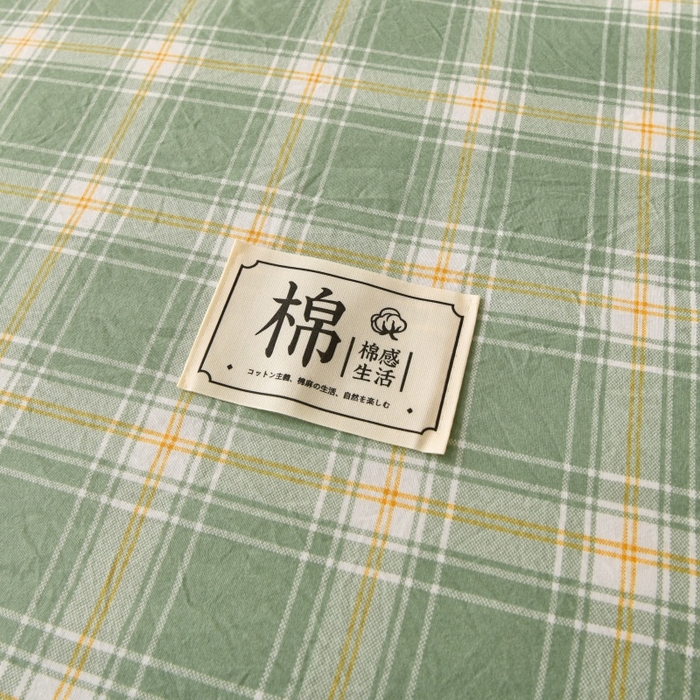 91家纺网 家纺一手货源 找家纺 好梦来家纺【高克重】2026新品水洗棉新疆棉花夏被无印风夏被良品格子空调被被子被芯 翡翠绿