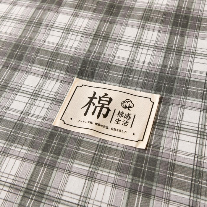 91家纺网 家纺一手货源 找家纺 好梦来家纺【高克重】2026新品水洗棉新疆棉花夏被无印风夏被良品格子空调被被子被芯 格雅灰