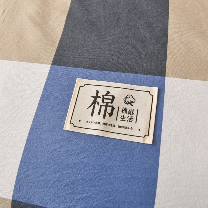 91家纺网 家纺一手货源 找家纺 好梦来家纺【高克重】2026新品水洗棉新疆棉花夏被无印风夏被良品格子空调被被子被芯 蓝大格