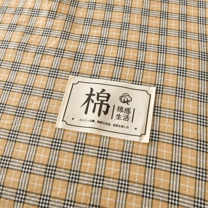 91家纺网 家纺一手货源 找家纺 好梦来家纺【高克重】2026新品水洗棉新疆棉花夏被无印风夏被良品格子空调被被子被芯 雅典琪