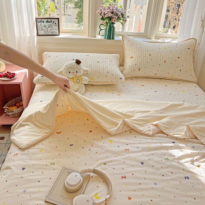 91家纺网 家纺一手货源 找家纺 （总）卡普二店 2026新款A类锦氨凉感印花夏被四件套床盖凉席款--凉席床盖