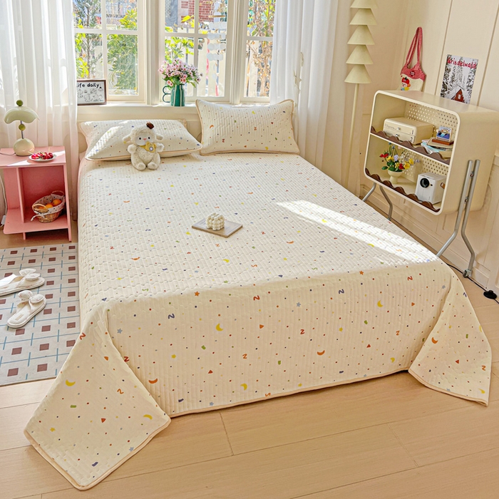 91家纺网 家纺一手货源 找家纺 （总）卡普二店 2026新款A类锦氨凉感印花夏被四件套床盖凉席款--凉席床盖